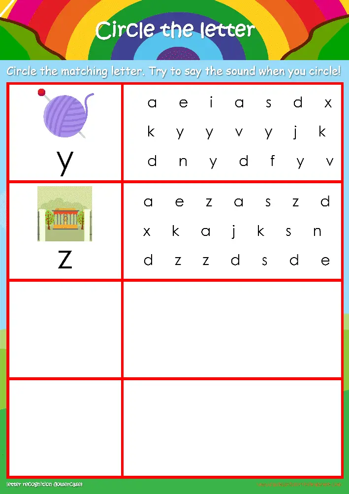 letter recognition worksheets for kids