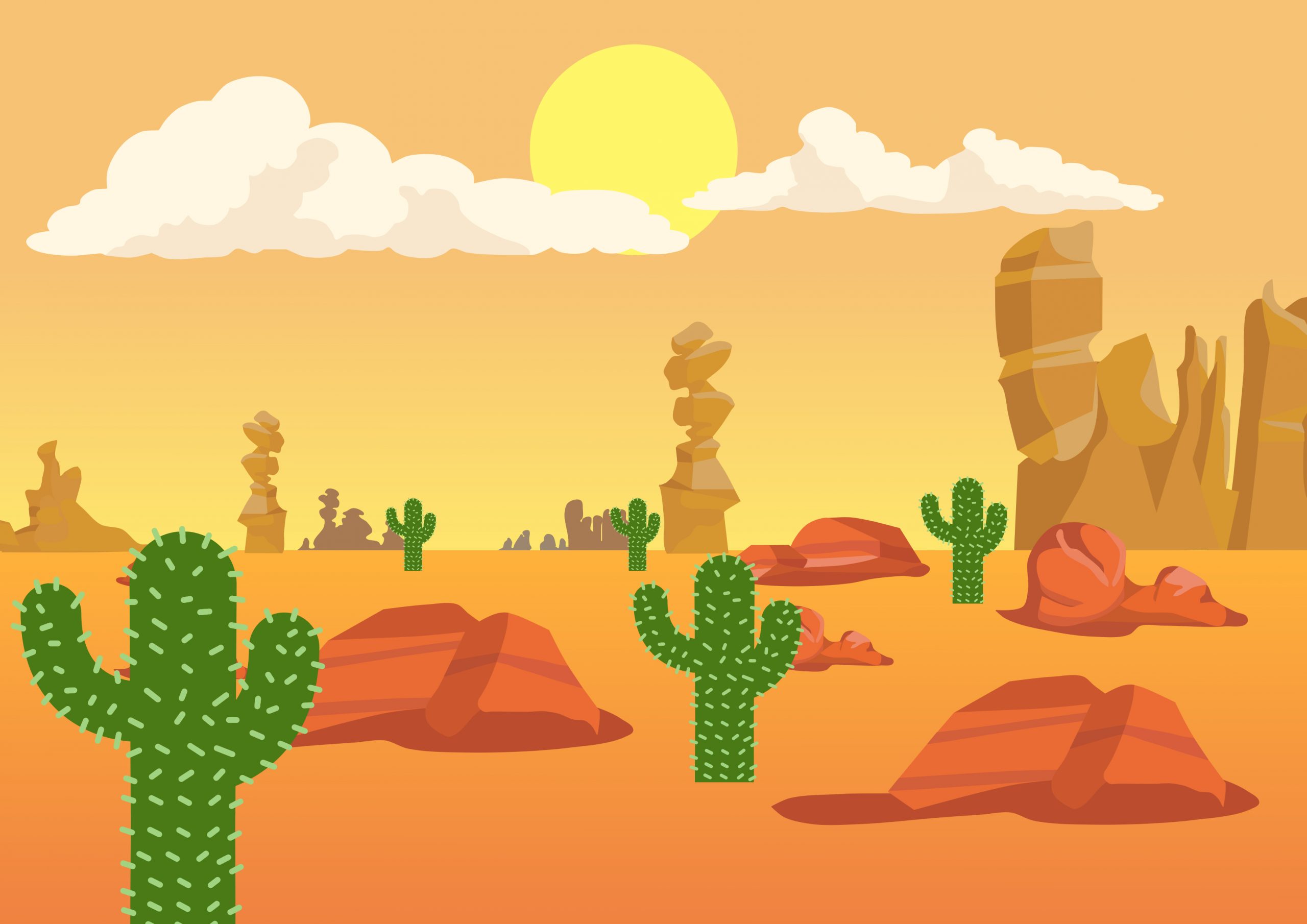 Desert Animal flashcards + FREE Desert background