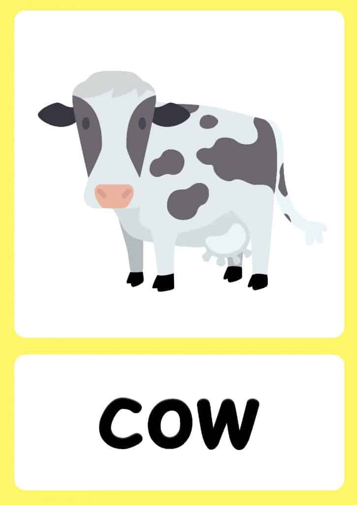 old macdonald had a farm flash cards