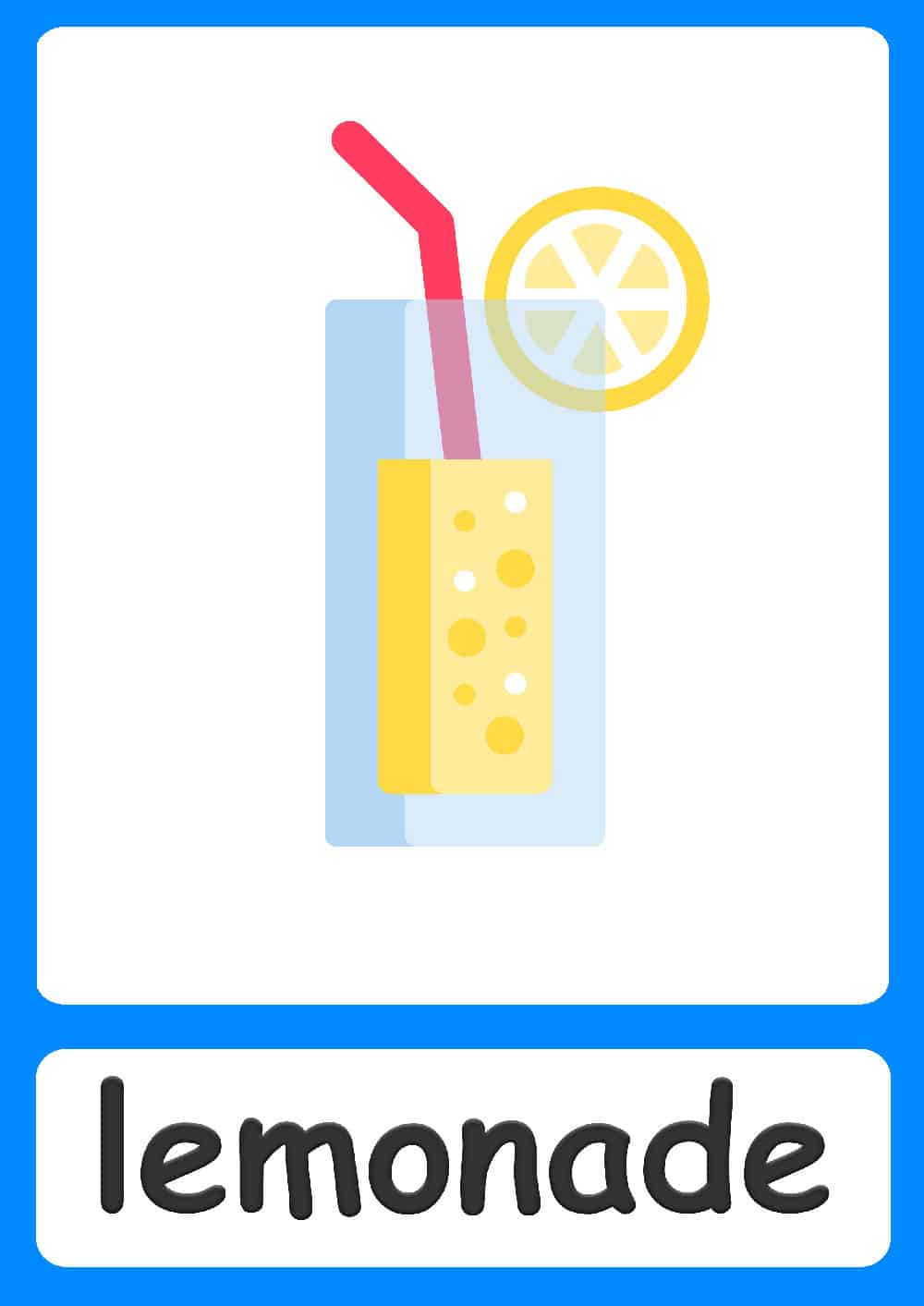 Drinks flashcards for kids!