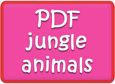 Jungle Animal flashcards + FREE Jungle background