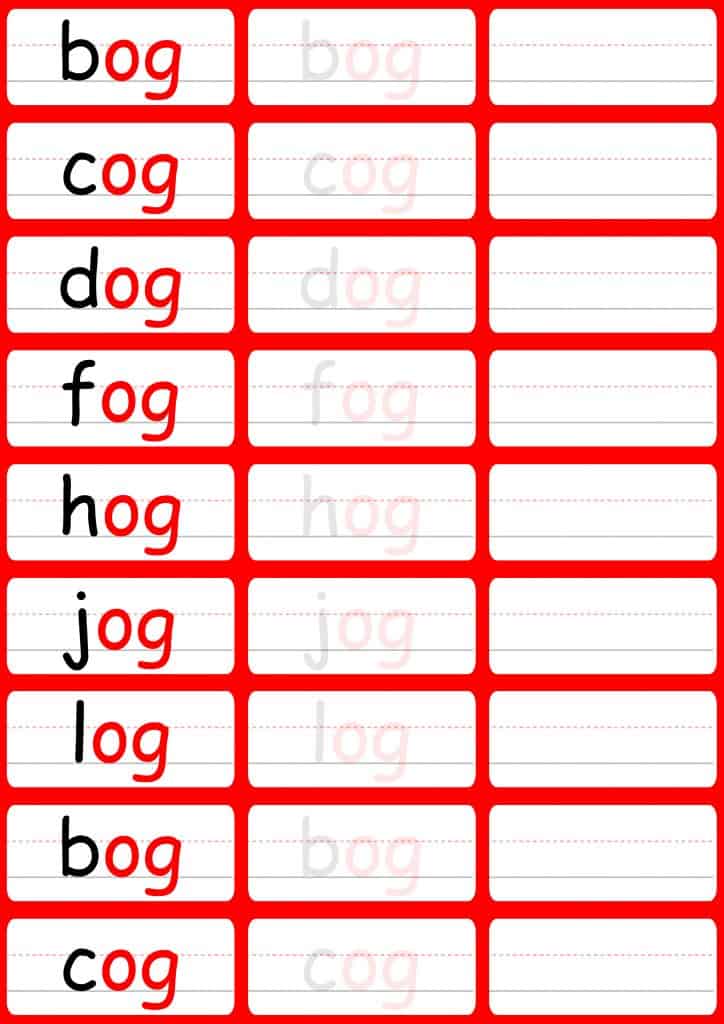 Word Family Worksheets In Family Words Worksheets