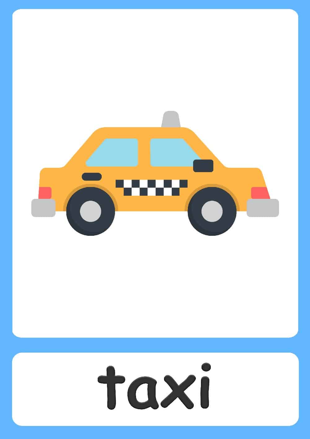 Transport flashcards for kids!