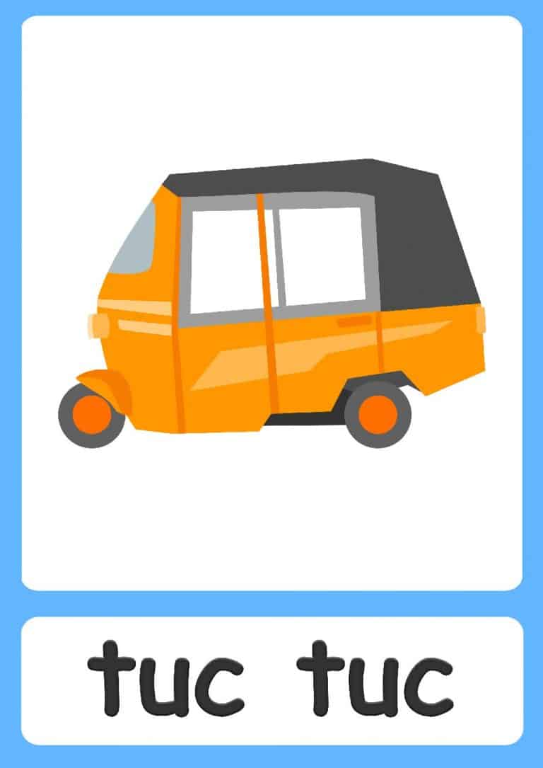 Transport flashcards for kids!