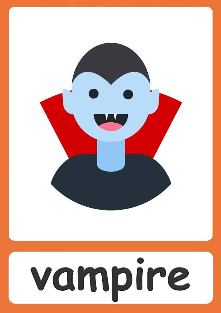 Halloween flashcards for kids! 28 FREE flashcards for kindergarten!